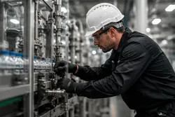 Reparaturarbeiten an einer Industrieanlage im laufenden Betrieb